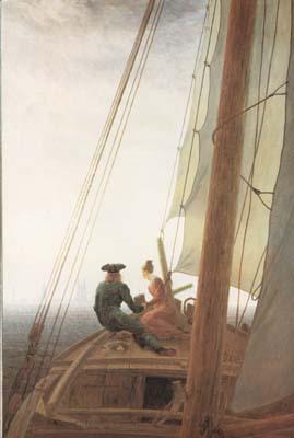 Caspar David Friedrich On the Sail-boat (mk10) Germany oil painting art